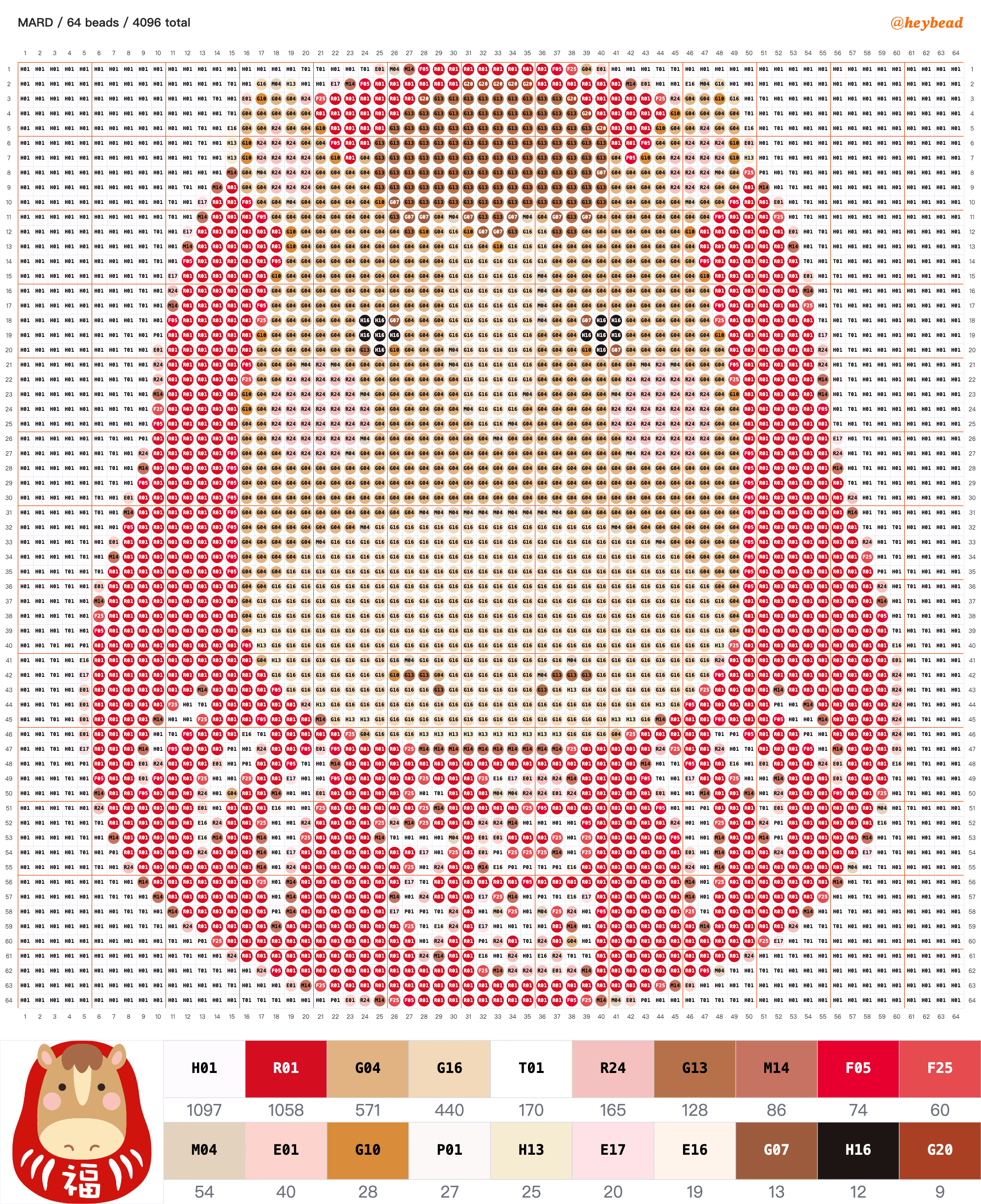 Red horse Daruma doll.